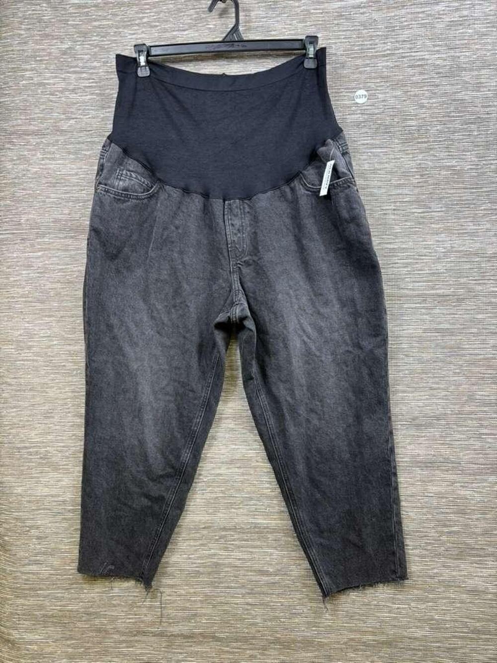 Old Navy Maternity Jeans Womens 20 Short Gray High Rise Tapered Denim Stretch
